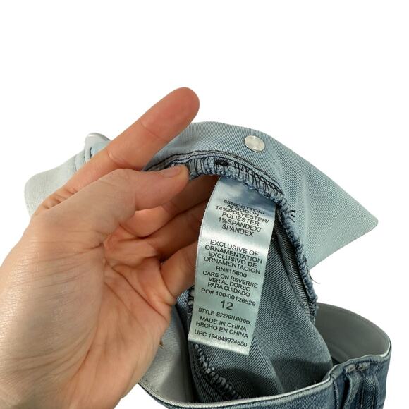 Democracy "Ab" Technology Light Wash Skinny Jeans Stretch Capsole Womens Size 12 - Picture 6 of 7